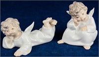2 Vintage Lladro Angel Figurines 4541 & 4539
