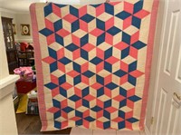 GEOMETRIC HANDMADE QUILT