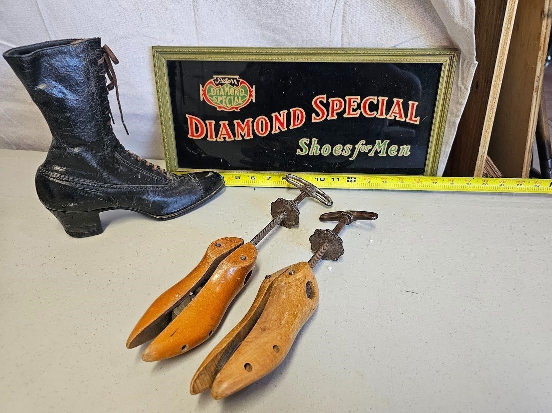 Diamond Special shoe sign & misc. collectibles