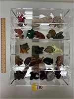Acrylic Hanging Box w/ Stone Animals 14" x 11"
