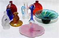 Colorful Art Glass including signed