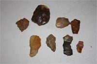 Stones shaped like arrowheads
