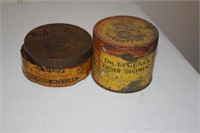 Lot of two storage tins