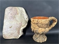 Fossil Coral Slab, Pottery Cork Mug