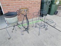 8 wrought iron plants stands