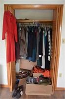 Clothing Lot- Closet of Clothing Hanging & Boxes