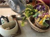 Fan, Iron, Baskets & Flowers