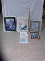 Lot of 5 pictures/wall hangings