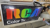 RCA Color TV lighted sign.