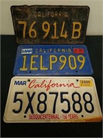 Vintage California license plates