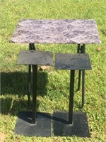 Large Folding Table & 2 Metal Bases