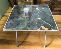 Side Table- Has Crack in Glass 20"X20"