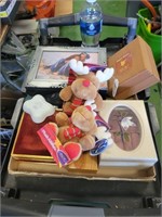 Lot of Jewelry Boxes, Plush Animals