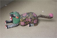 Mexican folk art wooden cat