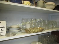 Glass & Porcelain - Shelf Contents Lot