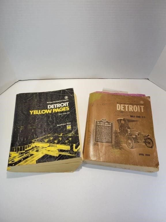 1968 & 1969 Detroit Phone Books