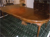 Drexel Walnut Burl Table, 105/84/64x44x29