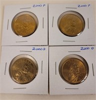 2 - 2000 P & 2 - 2000 D Sacagawea Dollar Coins