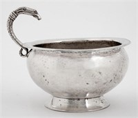 Spanish Colonial Handled Silver Bowl, 18th C.
