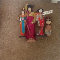 4 Asian Girl dolls