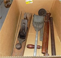 BILLY CLUBS,  WOOD PLANE,  COAL SHOVELS,  DRAW