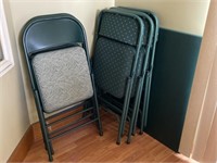Card Table, 6 Folding Chairs