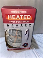 $129 Biddeford Fur Heated Velour Automatic Shut