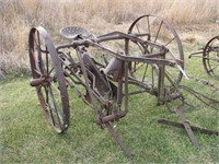 Vintage Steel wheel cultivator