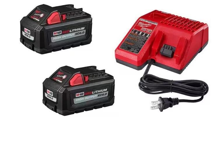 Milwaukee 2 batteries and a charger