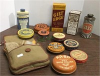 Vintage lot of various shoe care products