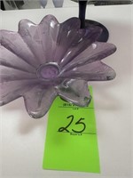 Purple Glass Decanter & Candy Dish
