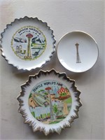 3- Space Needle/ 62' Worlds Fair Plates