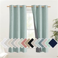 NICETOWN 100% Absolutely Blackout Linen Curtains w