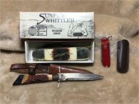 Sunfish Whittler 3 blade knife, Made in Japan