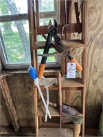 6’ Wooden Ladder & Yard Tools