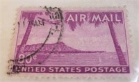 1952 80 Cent Airmail Diamond Head Stamp
