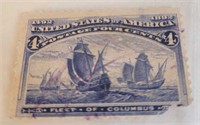 1893 4 Cent Fleet of Columbus US Postage Stamp
