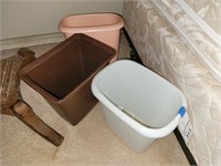 Lot Of Three Small Trash Cans