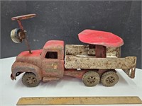Sit & Ride Metal Truck 21" Tin Toy SEE CONDITION