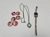 Watches & Baseball Pins