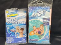 SUMMER ECLIPSE GLITTER SHARK ARM BANDS & H20 ...