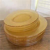 Amber Glass Plates