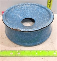 Blue Graniteware Spittoon