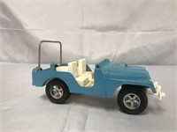 VINTAGE HUBLEY 1710 AQUA BLUE AND WHITE JEEP 7x3