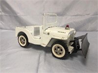 VINTAGE TONKA JEEP WITH PLOW 11.5x5 INCHES