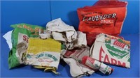 Vintage Cloth Feed Sacks, Fruit Plastic Mesh Sack