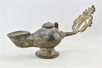 Antique Roman Grand Tour Bronze Oil Lamp