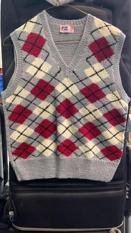 Wool Argyle Sweater Vest