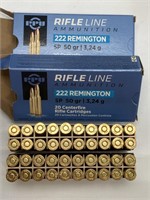 40 Rds. - 222 Remington Cartridges