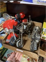 Metal and plastic replica motorcycles